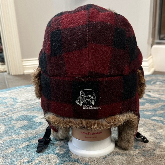 Woolrich Brown and Red Fur Trapper Hat - Picture 3 of 5